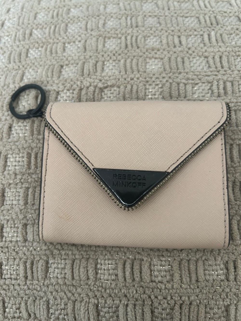 Rebecca Minkoff Pale Blush Envelope Wallet with Logo Accent